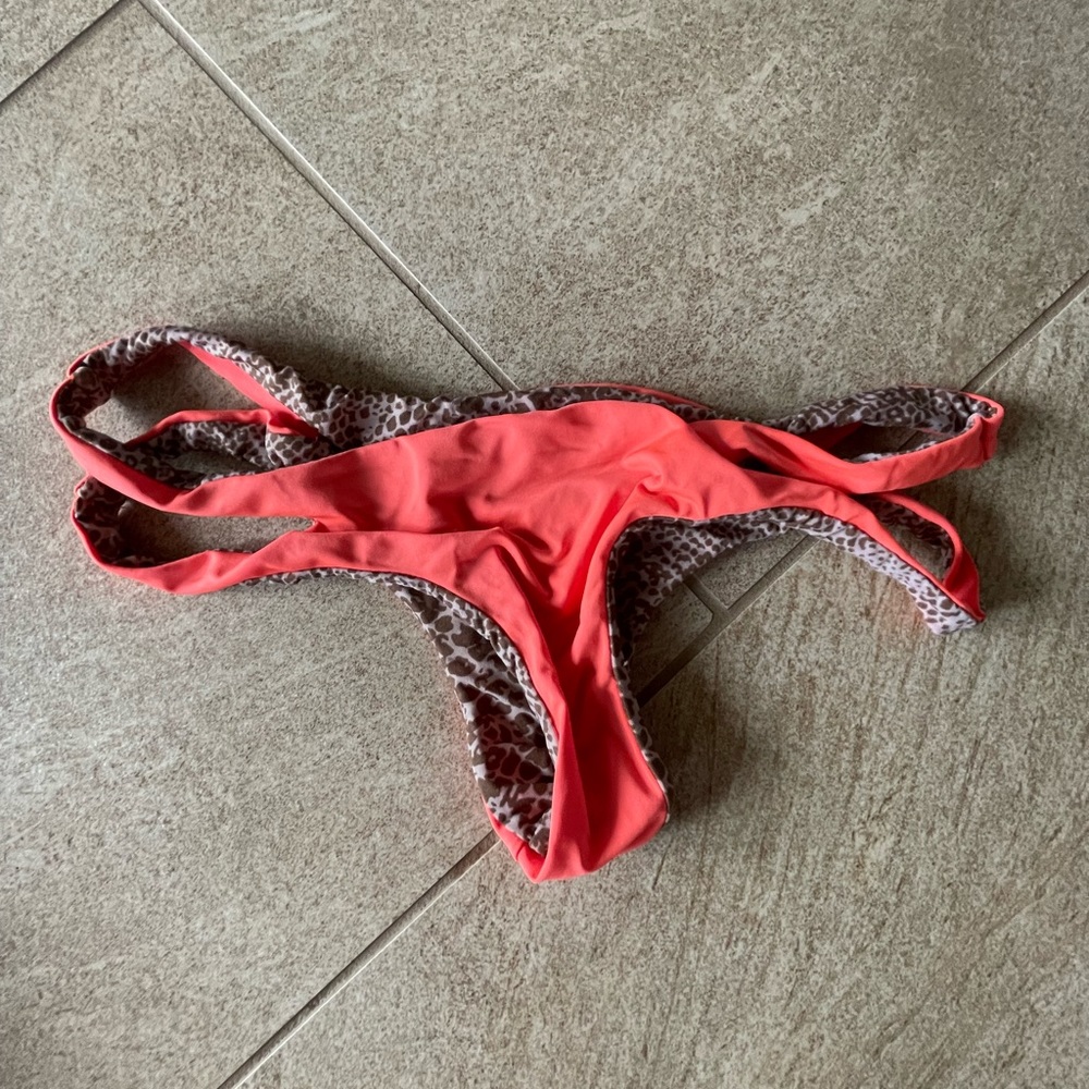 Acacia Swimwear Small Baldwin Bottom in Neon Melon